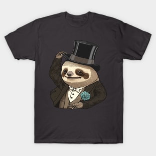 Sloth Funny Top Hat T-Shirt